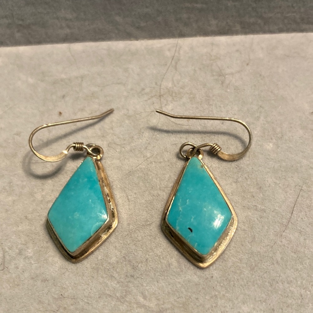 MT. Navaho sterling and turquoise earrings